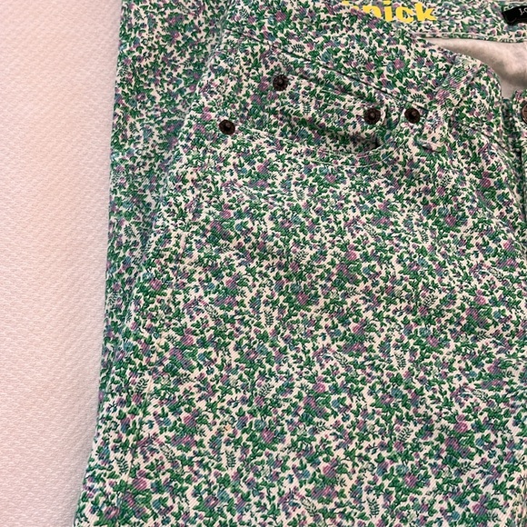 J.Crew Pants Jeans Floral Denim Toothpick Cropped - Picture 3 of 3